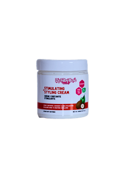 Pot de Crème Coiffante Stimulante By Sibyllete (300ml) présenté sur fond noir, conçu pour faciliter le coiffage sans effet gras.